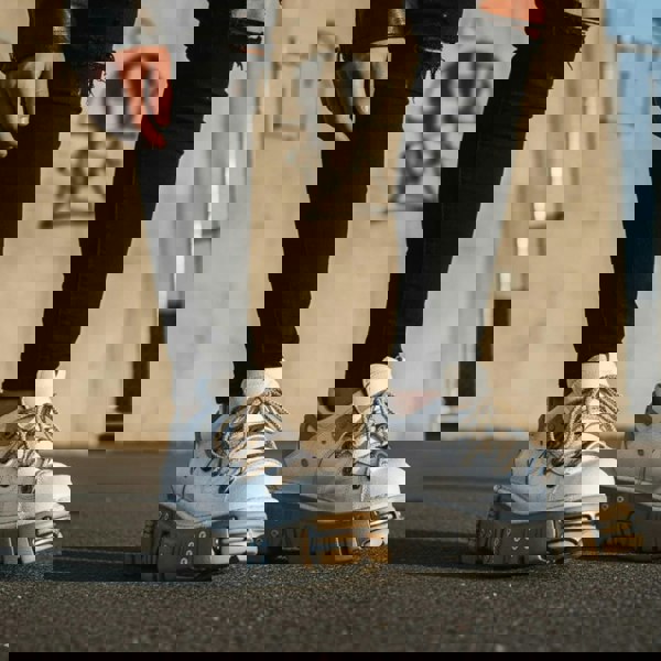 New Rock M-120N-C80 White Gothic Platform Ankle Boots