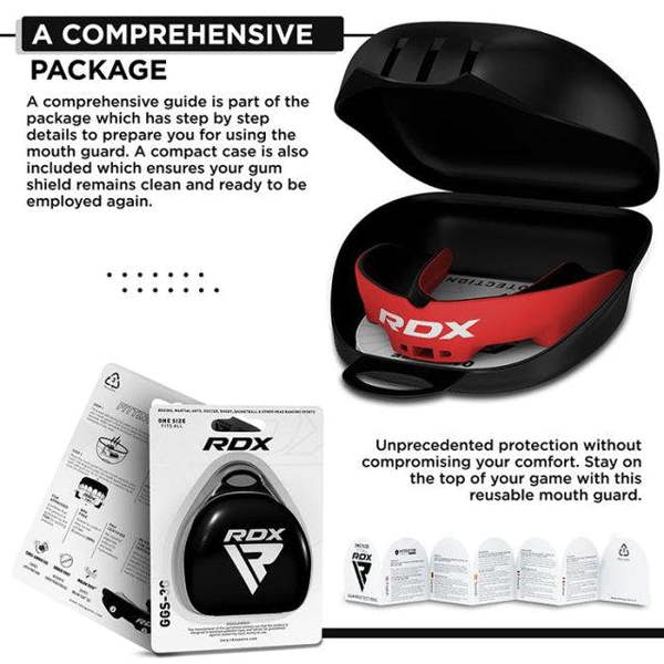 RDX Sports MOUTH GUARD JUNIOR RED/BLACK