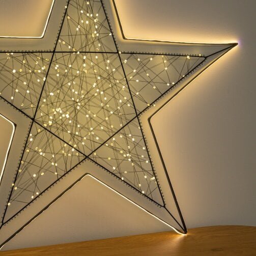 Samuel Alexander 80cm Light up Halo Christmas Star Decoration with Warm White LEDs