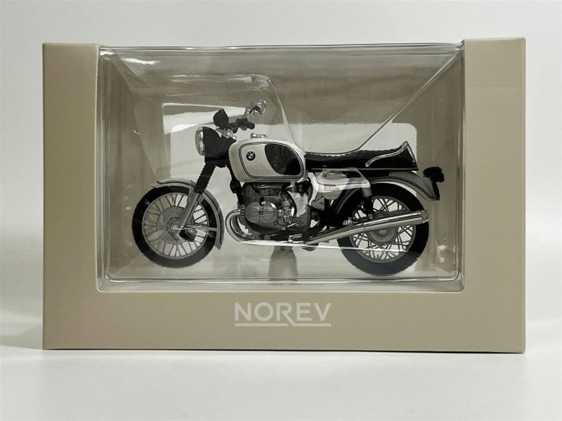 Norev BMW R90/6 1974 White Motorbike 1:18 Scale - 182036