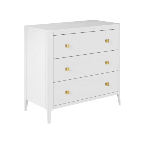 Wyld Haus Itacare White Wood Grain 3 Drawer Chest