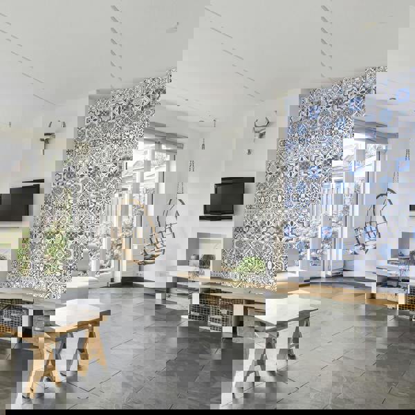 WT1501 - Spanish & Moroccan Blue Tiles Mix Wall Stickers - 15 cm  x 15 cm - 24 pcs.