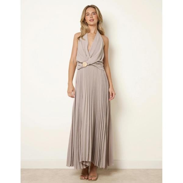 Blue Vanilla Cross Front Halter Dress