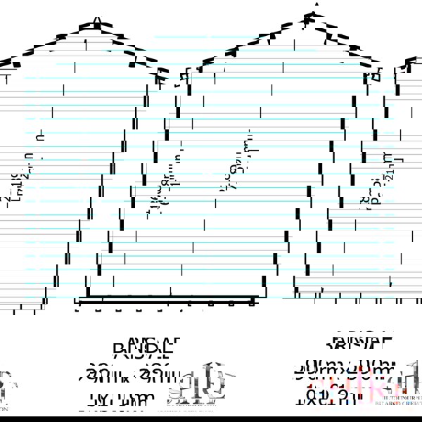 Shire Barn ale 10x10 Log Cabin 19mm interlock Cladding - Best Shed