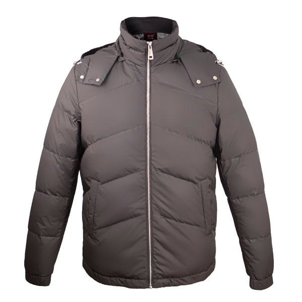 David WeJ Warrington Padded Jacket with Detachable Hood. Black