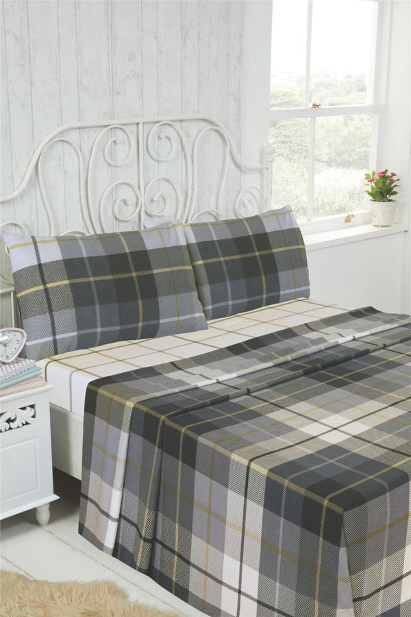 HomeSpace Direct Flannelette Lomond Sheet Set