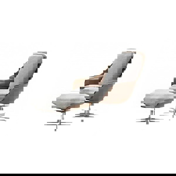Herton Lounge Chair And Ottoman, Armchair-Weilai Concept-Light Grey-Weilai Concept