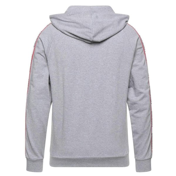 Moschino Brand Tape Logo Zip Hoodie - Grey