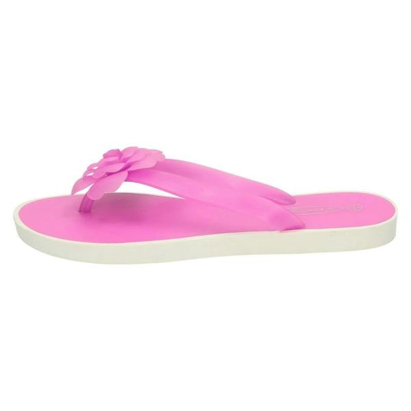 Spot On Ladies Spot On Flat Toepost Flower Trim Sandal