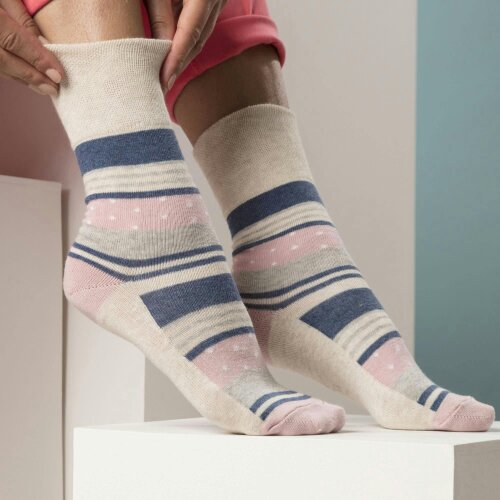 Gentle Grip 24 Pairs Ladies Cotton Rich Everyday Socks Gentle Grip Soft Top Comfort Socks