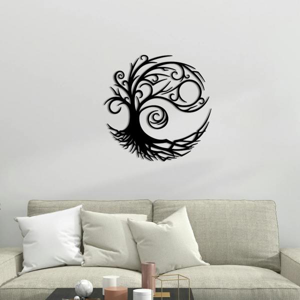 Decortie Tree of Life Modern Metal Wall Decor 45x45