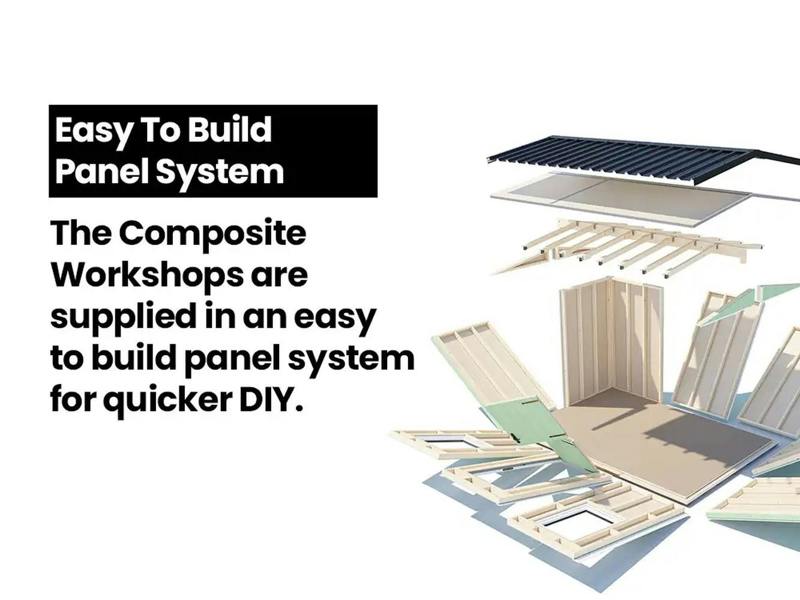 Dunster House Composite Apex Workshop W3.6m x D24m / W11'6" x D8'