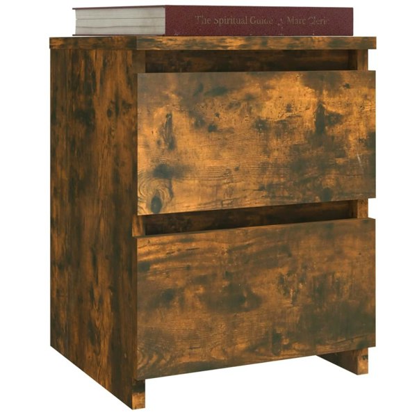 Berkfield Bedside Cabinets 2 pcs Smoked Oak 30x30x40 cm Engineered Wood
