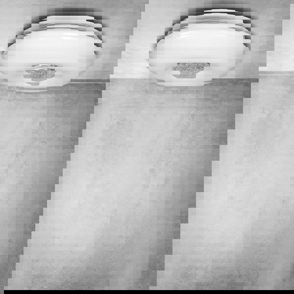 Milagro Vela White LED Ceiling Lamp 24W(120W) 42cm  Dimmable And Colour Temperature Adjustable Via Included Remote Control