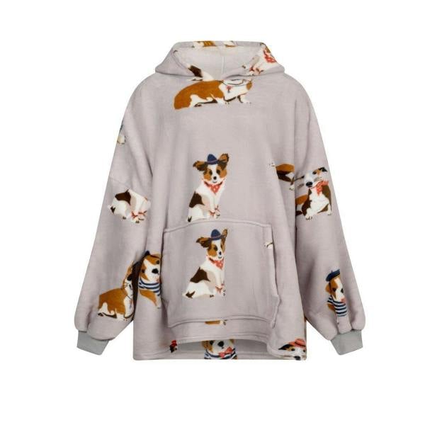 Poochies Grey Sherpa Hoodie