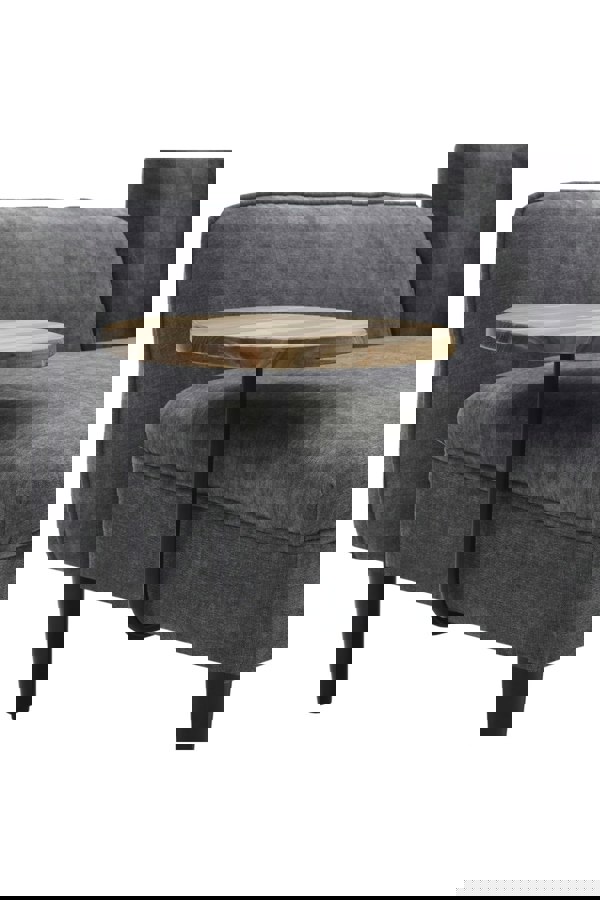 Living and Home Linen Chaise Lounge with Tray Table