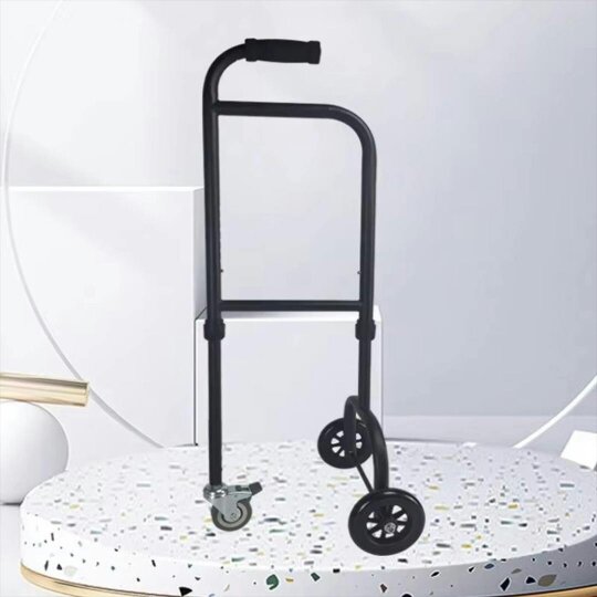 Havendro Adjustable Walking Aid Standing Walking Stick Handrail Castors Non-Slip Handle