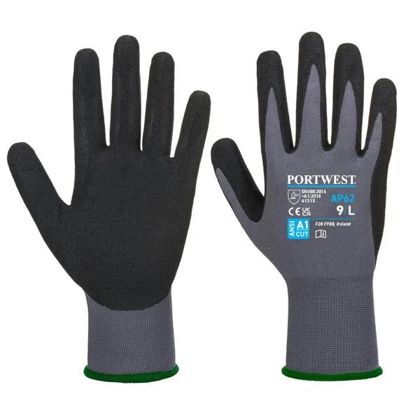 Grip 15 Nitrile Sandy Aqua Glove  (Pack of 12) - Hi-Vis Trousers