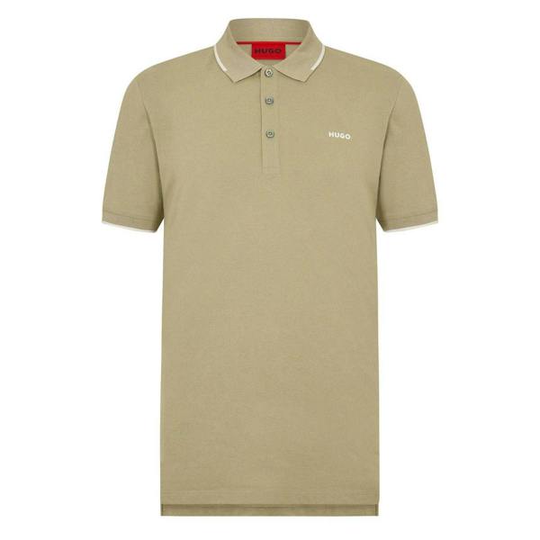 Hugo Mens Cotton Regular Polo Shirt - Green - 