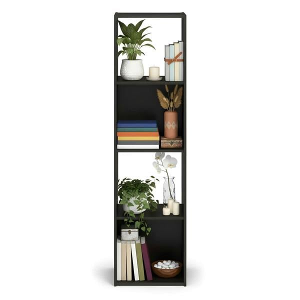 WALPLUS Elegant Pelli Cubic Storage Cabinet, 4x1, Espresso for Bedroom