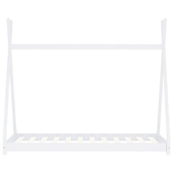 Berkfield Kids Bed Frame White Solid Pine Wood 70x140 cm