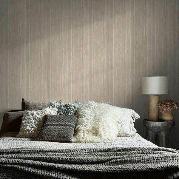 Abigail Ahern Fibre Stripe Wallpaper | Mist