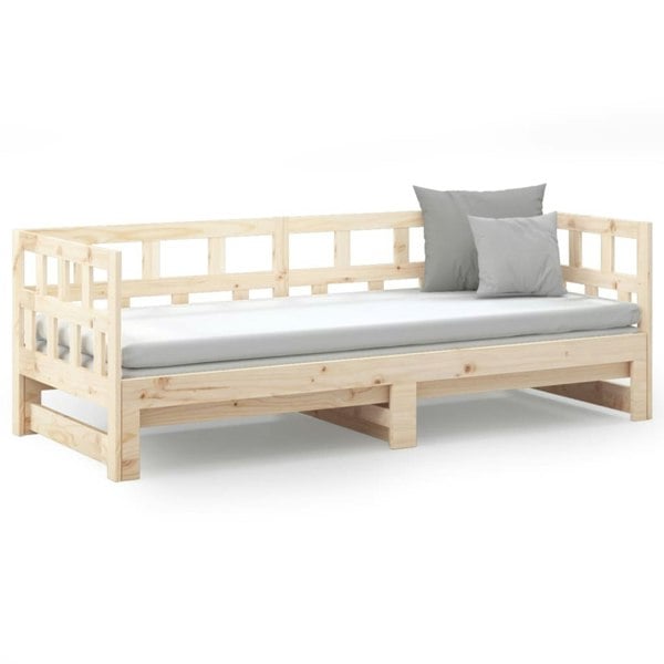 Berkfield Pull-out Day Bed Solid Wood Pine 2x(80x200) cm