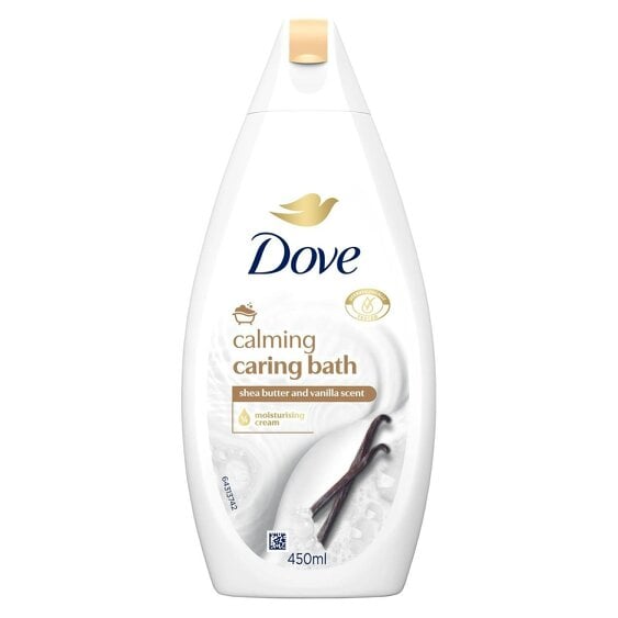 Dove Caring Bath Soak - Shea Butter&Vanilla Milk, 1/4 Moisturising Cream 4x450ml