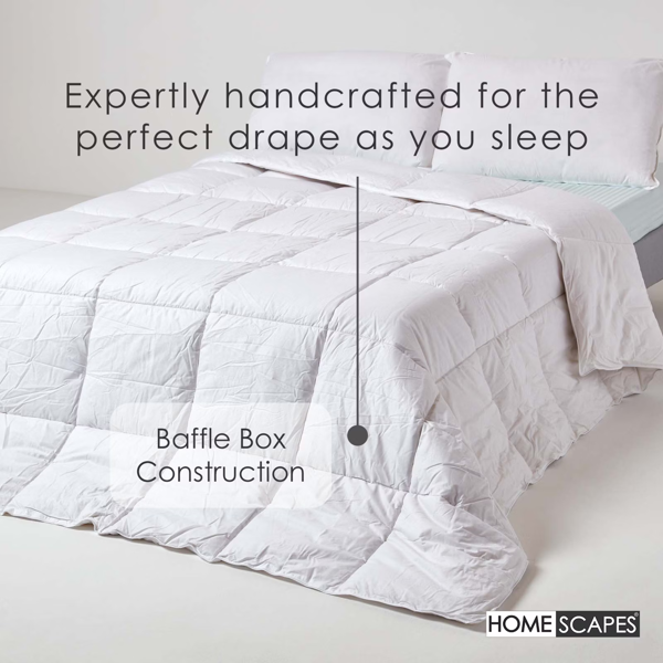 HOMESCAPES 4.5 Tog Duvet Luxury Mulberry Silk for Spring or Summer Lightweight Hypoallergenic