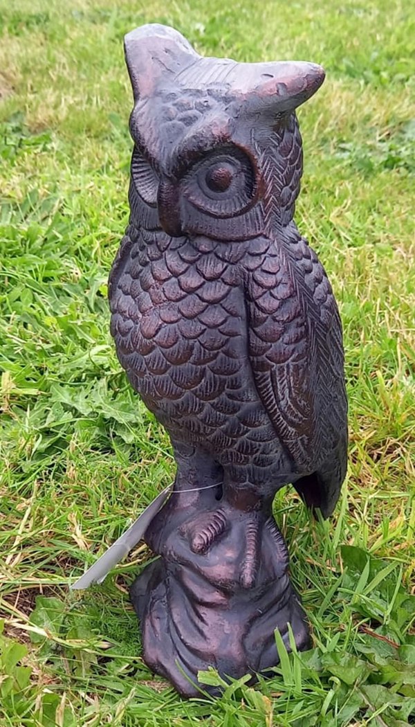 Inspirational Gifting Long Eared Owl Sculpture Ornament made from Cast Iron