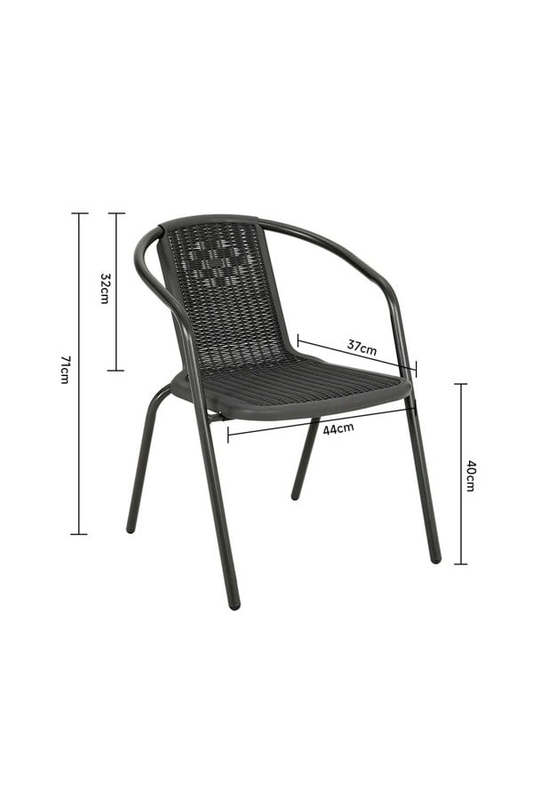 Living and Home 2 Person Patio Garden Dining Set With Umbrella