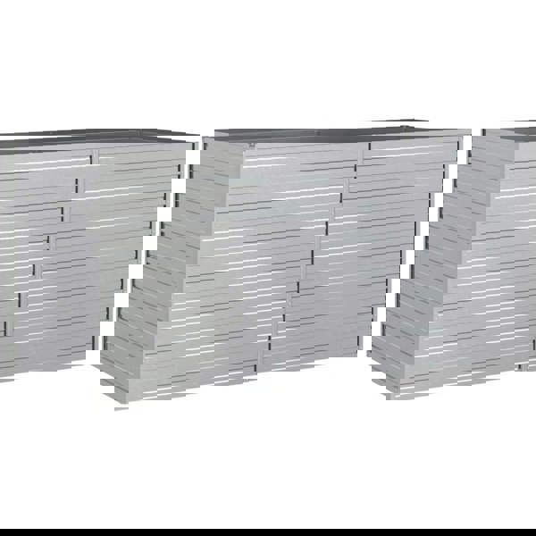 Berkfield Garden Raised Bed 160x80x77 cm Galvanized Steel Silver