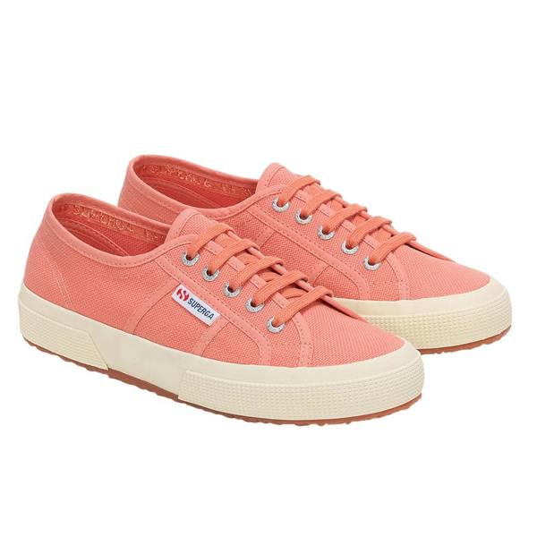 Superga Unisex Adult 2750 Cotu Classic Vegan Trainers - Orange Dusty/Off White - 