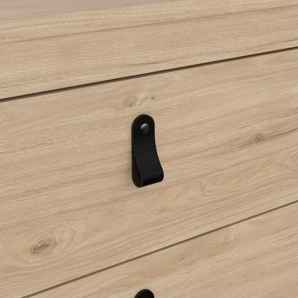 Wyld Haus Wildberry Natural Oak Wood Chest 3 Drawers