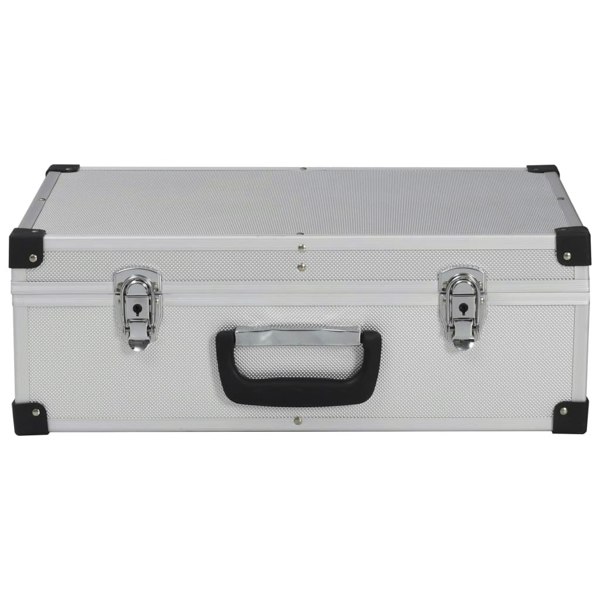 Berkfield Tool Suitcase 46x33x16 cm Silver Aluminium