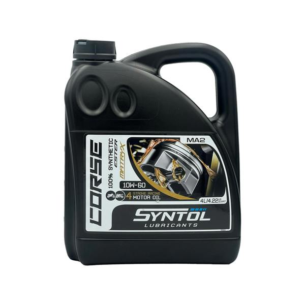 Syntol Corse 4T 10W-60 Fully Synthetic Motorcycle Engine Oil Jaso MA/MA2