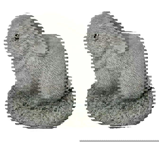 Charming Stone Cast Rabbit Planter for Flowers or Herbs
