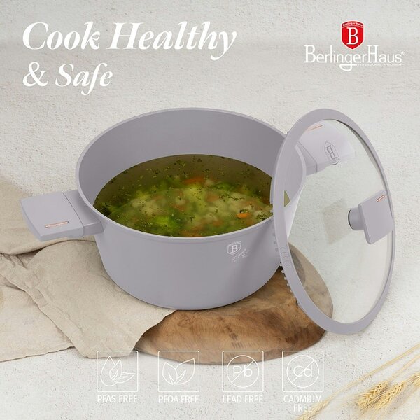 Berlinger Haus Casserole with lid, 24 cm Berlinger Haus BH8101 Taupe