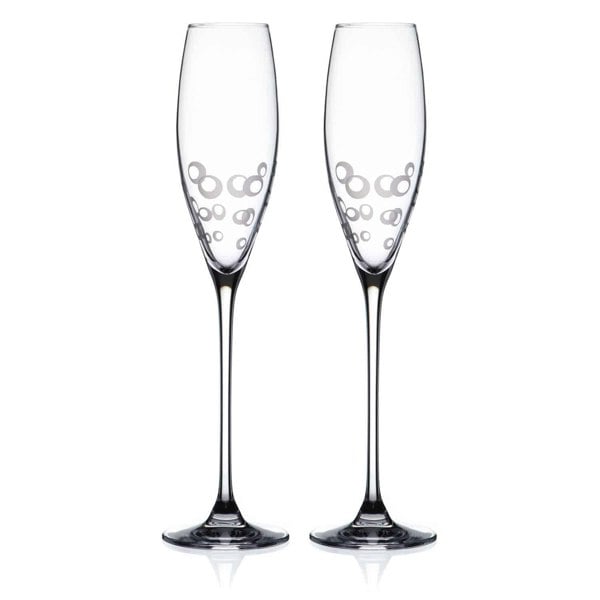 Diamante Elegance Bubbles Champagne Flutes - Set of 2