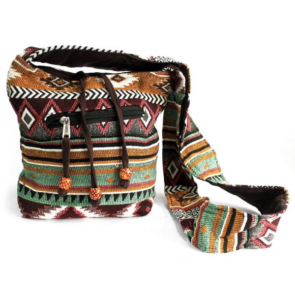 Serano Jacquard Bag - Chocolate Sling Bag