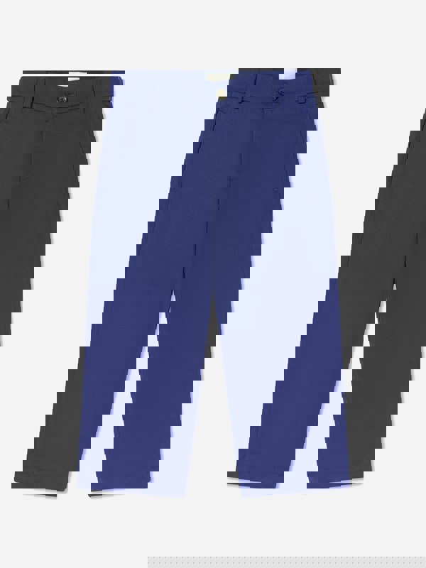 Fendi Kids Fendi Boys Gabardine Stretch Trousers in Navy