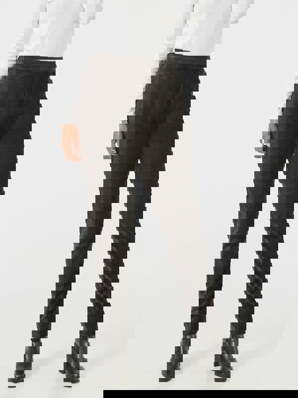 PennyPlain Ribbed Velour Trousers - Black Short