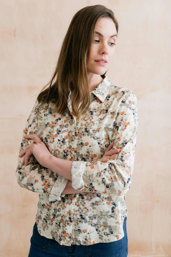 Lily & Me Patsy Organic Ditsy Shirt Ecru