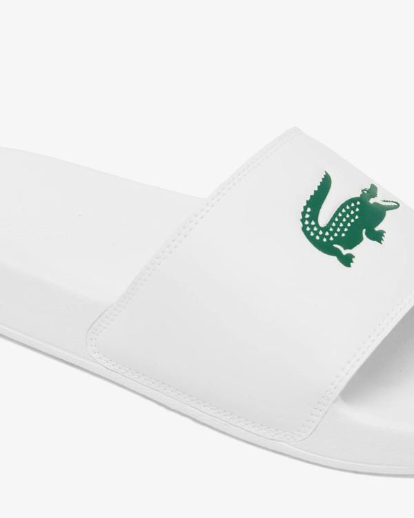 Lacoste Mens Serve Sliders - White/Green 082