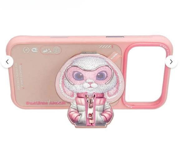 Nimmy Friends Nimmy Cool & Cute 2.0 Rabbit Case with MagSafe Stand for iPhone 17 Pro Max 6.9" Pink - N-YJKM-CXZJZH-IP17-PRO-MAX-08