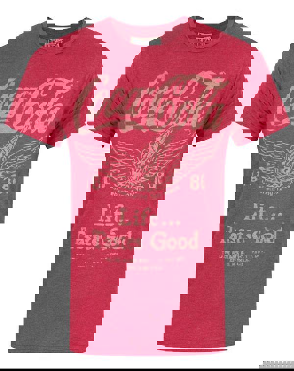 Junk Food Clothing Mens Red Logo Short Sleeved T-Shirt