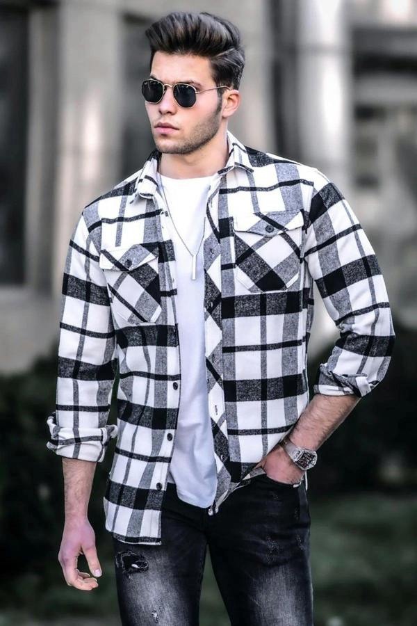 WOVCOR Argyle Pattern Long Sleeve Men’s Shirt