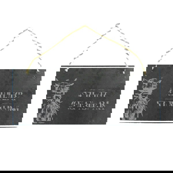 Personalised Memento Company Personalised Highland Cow Slate Sign