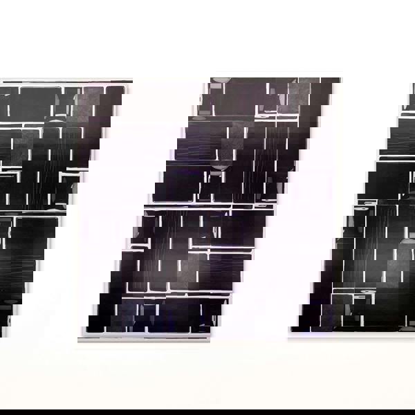 WT1589 - Glossy Black Porcelain Mosaic Wall Tile Sticker Set - 15 x 15 cm (6 x 6 in) - 24 pcs