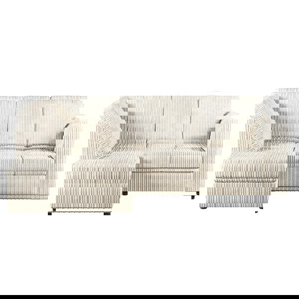 Furnishings For Less Luxor Cord Fabric 4 Seater Corner Sofa Full Back